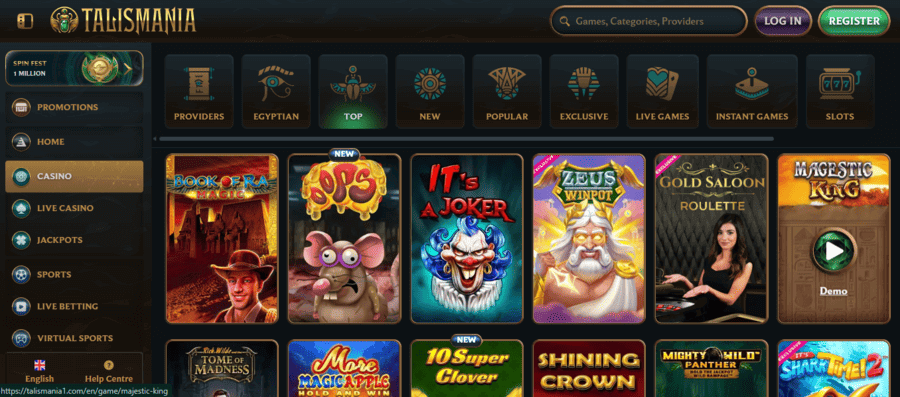 talismania's slots